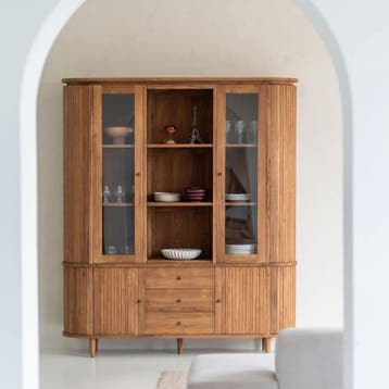 Buffetkast Oval, Huis en Inrichting, Ophalen of Verzenden, Nieuw, Teakhout
