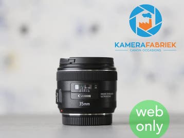 Canon EF 35mm f/2 IS USM - 1 jaar garantie!, Audio, Tv en Foto, Fotografie | Lenzen en Objectieven, Verzenden, Gebruikt, Groothoeklens