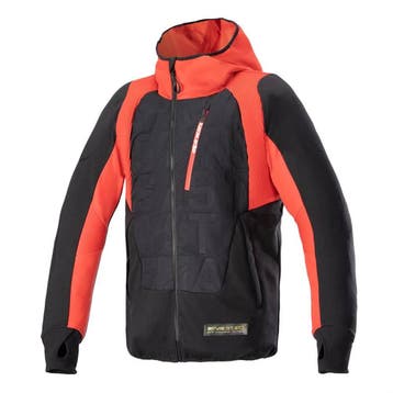 Alpinestars MO.ST.EQ Hybrid Hooded Jas Zwart Flame Rood, Motoren, Nieuw met kaartje, Jas | textiel, Alpinestars, Heren