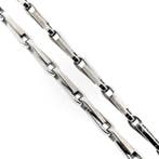 Zilveren fantasieschakel ketting, Sieraden, Tassen en Uiterlijk, Kettingen, Ophalen of Verzenden, Gebruikt, Overige kleuren, Zilver