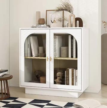 Witte Houten Kledingkast met 2 Deuren en Lades 79×35×80 cm, Verzenden, Nieuw