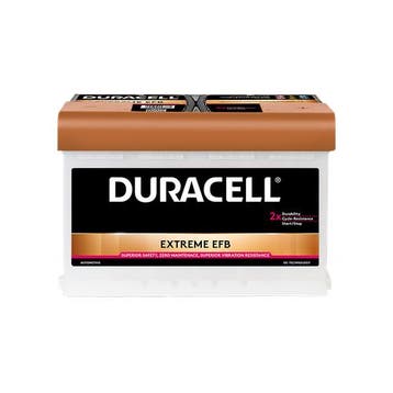Duracell EFB accu 12 volt 75 ah BDE 75H, Ophalen of Verzenden, Nieuw