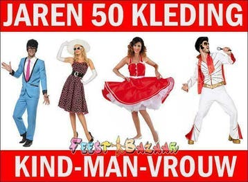 Jaren 50 jurk of pak nodig? Enorm aanbod Jaren 50 kleding, Ophalen of Verzenden, Nieuw