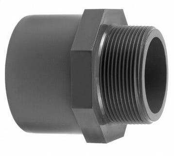 pvc puntstuk, buitendraad zes/achtkant-75/90 mm x, Doe-het-zelf en Verbouw, Buizen en Afvoer, Verzenden, Nieuw