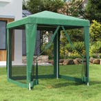 vidaXL Partytent met 4 mesh zijwanden 2x2 m HDPE groen, Verzenden, Nieuw, Partytent