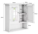 Witte Badkamer Wandkast met Spiegel – Verstelbare Plank, Verzenden, Nieuw