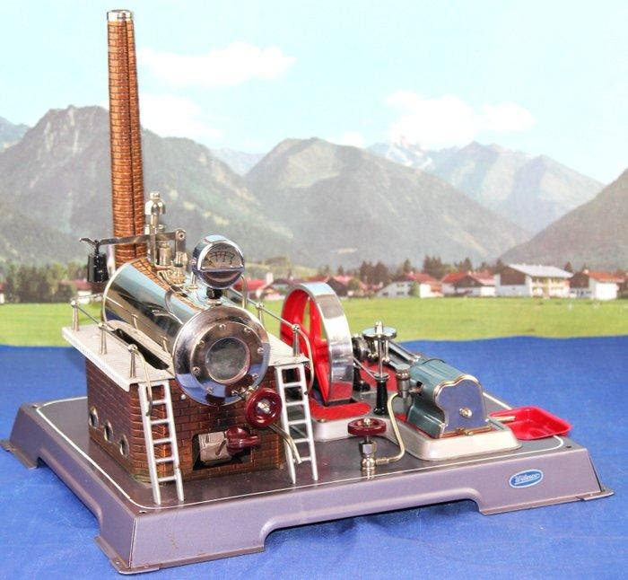 Stoommachine - Wilesco D20 vintage - Messing, Staal -, Antiek en Kunst, Antiek | Speelgoed