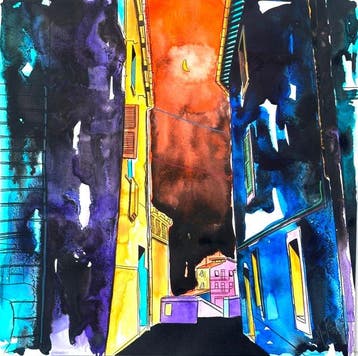 Mauro Falcioni (1978) - Vicolorato Via Nuova 2, Antiek en Kunst