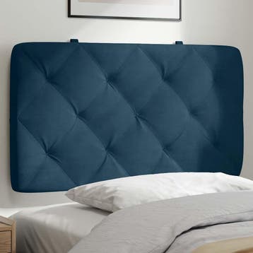 vidaXL Hoofdbordkussen 90 cm fluweel blauw, Verzenden, Nieuw, Blauw, Stof