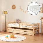 Kinderbed Sonkajärvi met onderschuifbed en matras 90x200 cm, Kinderen en Baby's, Kinderkamer | Bedden, Verzenden, Nieuw