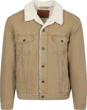 Levis Sherpa Jas Camel maat S Heren, Levi's, Bruin, Verzenden, Nieuw