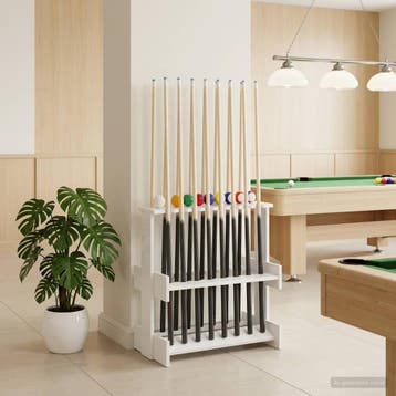 vidaXL Biljartkeu standaard Bewerkt hout 60 x 35 x 60 cm, Sport en Fitness, Biljarten en Poolen, Verzenden, Nieuw