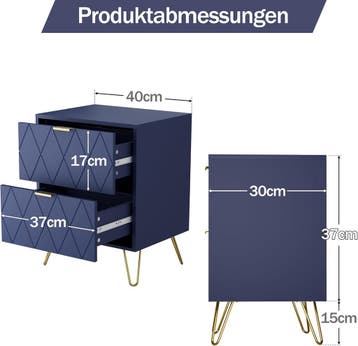 Nachtkastje set van 2 - Bijzettafel - Opbergkastje - 40x30x5, Huis en Inrichting, Verzenden, Zo goed als nieuw