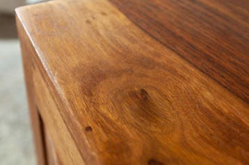 Massief houten bijzettafels Set van 3 MONSOON 45 cm bruine, Huis en Inrichting, Ophalen of Verzenden, Nieuw