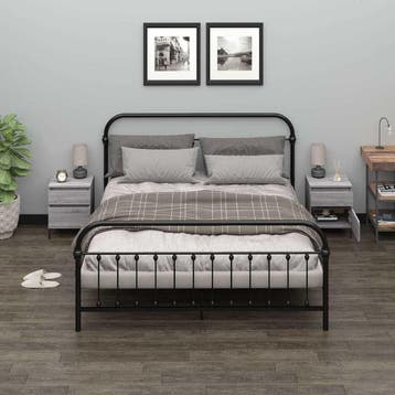 vidaXL Nachtkastjes 2 st 40x35x50 cm grijs sonoma, Huis en Inrichting, Kasten | Overige, Verzenden, Nieuw