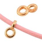 2 x DQ metaal hanger met oog Ø2.2mm Rosé goud 5x8 mm (Nik., Ophalen of Verzenden, Nieuw, Bedel