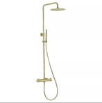 AKTIE: Opbouw Regendouche set Mat Goud geborsteld RVS Zwart, Ophalen of Verzenden, Nieuw, Rvs, Douche