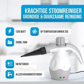2dekans | Strex Stoomreiniger Extra Krachtig - 1200W 4bar -, Ophalen of Verzenden, Zo goed als nieuw
