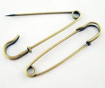 Metalen kiltspeld 70 x 18 x 6mm geel koper kleur pin c.a...., Ophalen of Verzenden, Nieuw, Overige typen