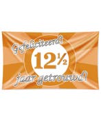 Gevelvlag 12,5 Jaar Getrouwd Brons (150x90cm), Ophalen of Verzenden, Nieuw