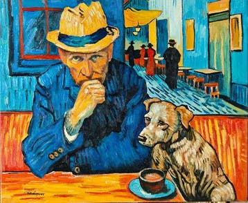 Christophe Ghesquiere (1968) - Van Gogh au café, Antiek en Kunst