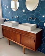 Wastafelmeubel | Vintage | Sixties | Retro, Verzenden, Zo goed als nieuw, Wastafelkast