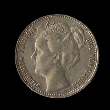 Nederland. Wilhelmina. 1 Gulden 1898 / XF-/ZF+ (Zonder, Postzegels en Munten