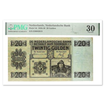 20 Gulden Stuurman 1926 PMG 30, Verzenden