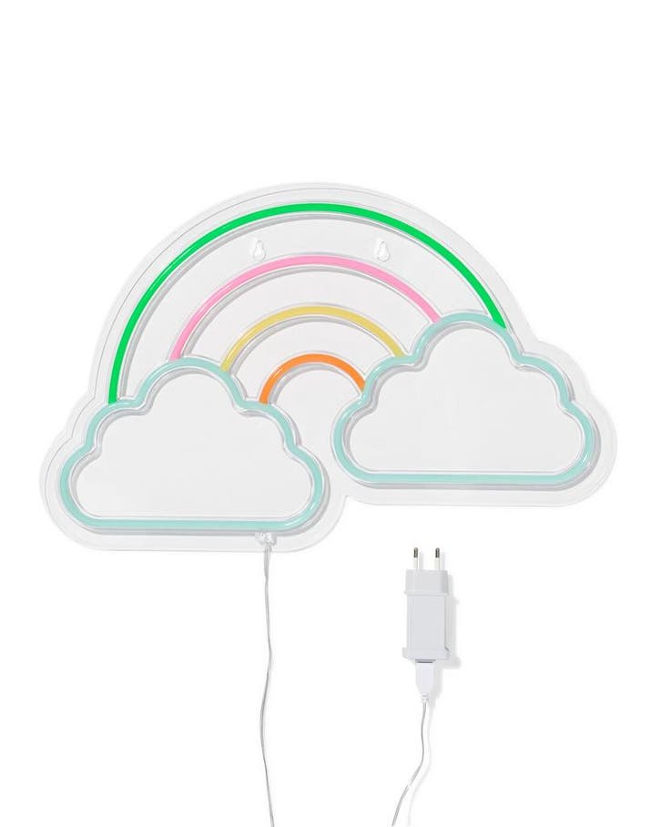 HEMA Neonlamp 47.8x30.5cm regenboog, Kleding | Dames, Overige Dameskleding, Nieuw, Verzenden