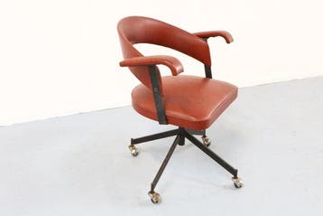 Bureaustoel - Metaal, kunstleder - Italiaans ontwerp