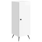 vidaXL Dressoir Hoogglans Wit 33 x 34,5 x 90 cm Bewerkt hout, Verzenden, Nieuw, Overige houtsoorten, Minder dan 50 cm