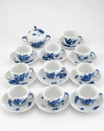 Royal Copenhagen - Koffieservies (20) - Blue Flower Braided