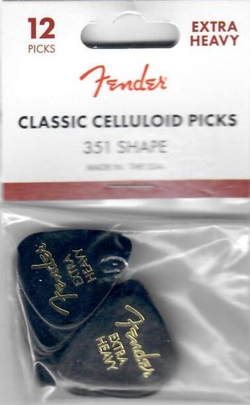 Fender 351 shape plectrum Extra Heavy 12-pack, Muziek en Instrumenten, Instrumenten | Toebehoren, Ophalen of Verzenden, Nieuw