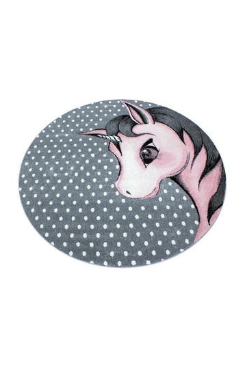 Rond Kindervloerkleed | Kids | Eenhoorn | Roze | 160x160 cm, Verzenden, Nieuw