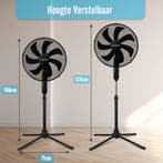 Ventilator staand - Statiefventilator - Staande ventilator -, Verzenden, Zo goed als nieuw