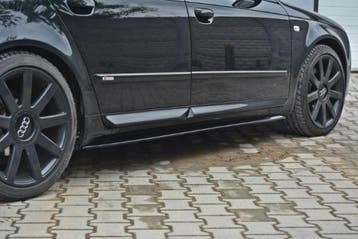 Zijskirts Audi S4 / A4 / A4 S-Line B6 / B7 Glanzend Zwart, Auto-onderdelen, Ophalen of Verzenden, Nieuw