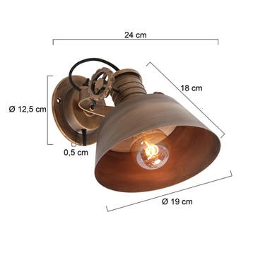 Anne Lighting wandlamp Sprocket 3357BR Partijhandel, Huis en Inrichting, Ophalen, Nieuw, Overige materialen