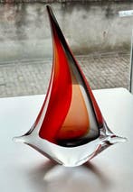 Art Cristal Bohemia - sculptuur, “ BOAT “ - 26 cm - Glas