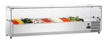 Bartscher Opzetkoelvitrine GL4-1501 | 7x 1/4 GN | 1500x335x4, Ophalen of Verzenden, Nieuw