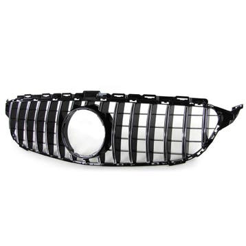 Grille Mercedes C-klasse | Zwart Chroom | A-kwaliteit | B..., Voor, Mercedes-Benz, Nieuw, Ophalen of Verzenden