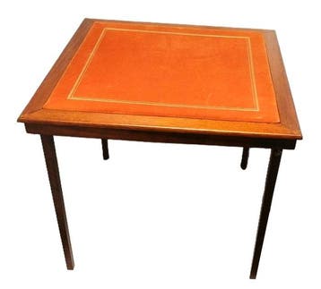 1970s grote Bridgetafel met inklapbaar kliksysteem en