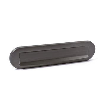 Briefplaat Ronald - PVD gun metal, Verzenden, Nieuw