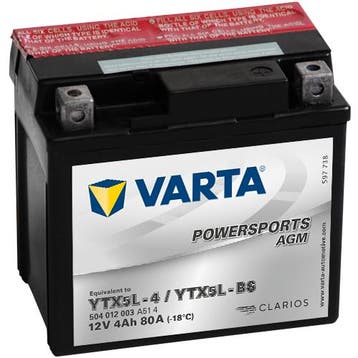 VARTA YTX5L-BS Powersports AGM accu | 504 012 003 | 12V 4Ah, Ophalen of Verzenden, Nieuw