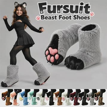 Pluche Poot Laarsjes - Cosplay & Fursuit Kattenpoot Schoenen, Verzenden, Nieuw