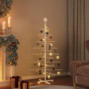 vidaXL Kerstdecoratie kerstboom 150 cm massief grenenhout, Diversen, Verzenden, Nieuw