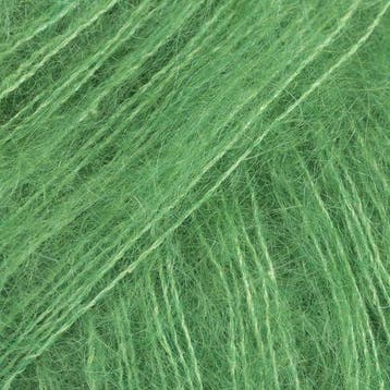 DROPS Kid-Silk Uni Colour - 48 papegaai groen - Mohair Gar, Ophalen of Verzenden, Nieuw