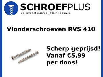Vlonderschroeven RVS 410 / Sterke schroeven, Verzenden, Nieuw, Schroeven, Rvs
