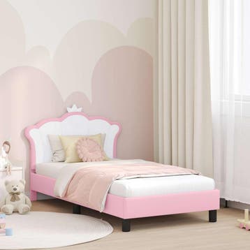 vidaXL Bedframe voor kinderen met hoofdbord Roze 80 x 160 cm, Verzenden, Nieuw