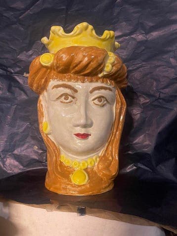 Bloempot - Testa di Moro - Keramiek - Testa di Moro Sicilië, Antiek en Kunst