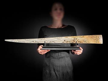 GEEN MINIMUMPRIJS - Fijn gesneden, gepatineerde, Antiek en Kunst